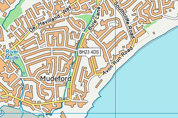 BH23 4DS map - OS VectorMap District (Ordnance Survey)
