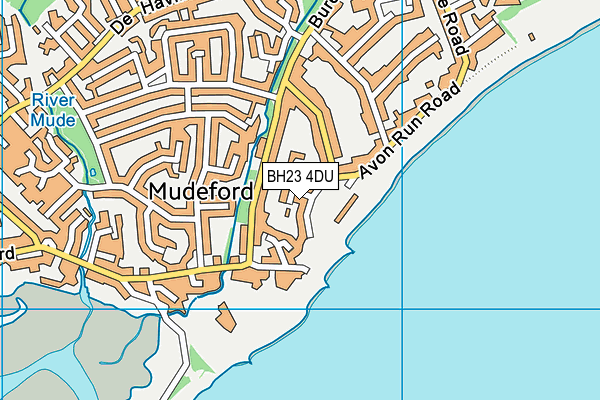 BH23 4DU map - OS VectorMap District (Ordnance Survey)