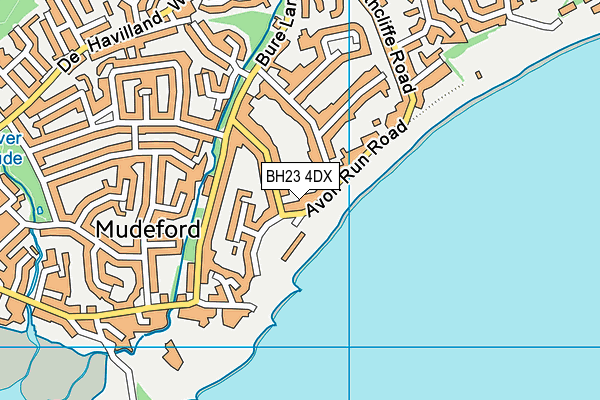 BH23 4DX map - OS VectorMap District (Ordnance Survey)