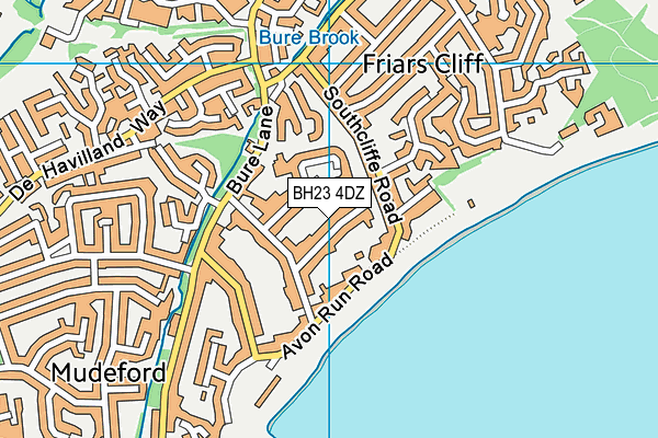 BH23 4DZ map - OS VectorMap District (Ordnance Survey)