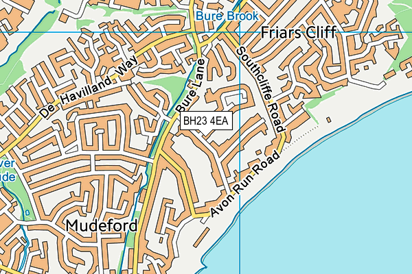 BH23 4EA map - OS VectorMap District (Ordnance Survey)