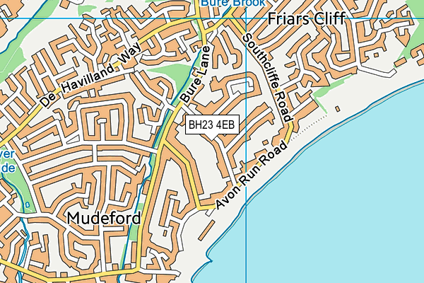 BH23 4EB map - OS VectorMap District (Ordnance Survey)