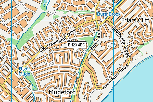 BH23 4EG map - OS VectorMap District (Ordnance Survey)