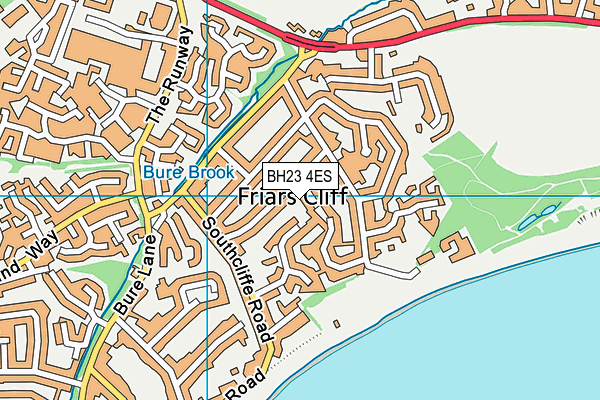 BH23 4ES map - OS VectorMap District (Ordnance Survey)