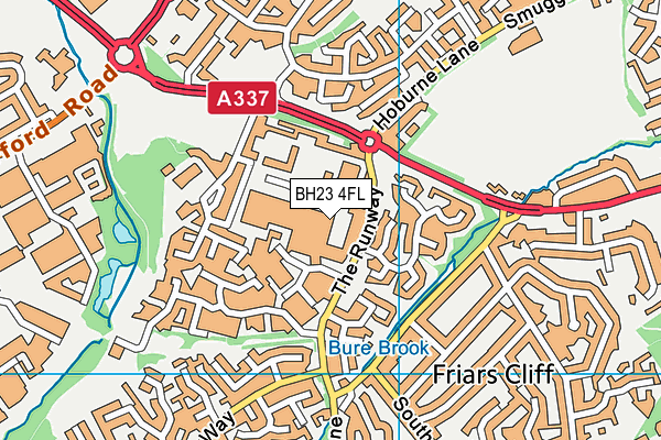 BH23 4FL map - OS VectorMap District (Ordnance Survey)