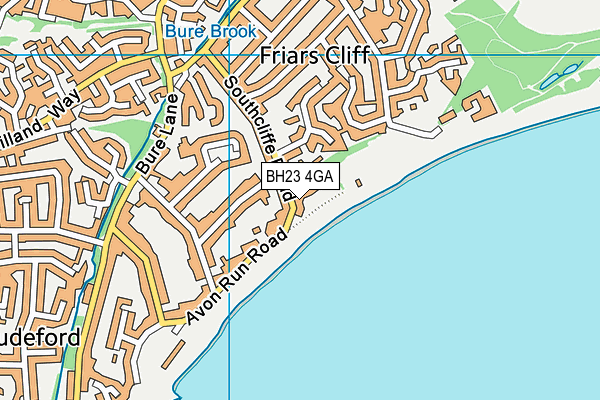 BH23 4GA map - OS VectorMap District (Ordnance Survey)