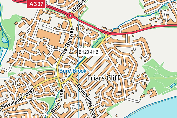 BH23 4HB map - OS VectorMap District (Ordnance Survey)