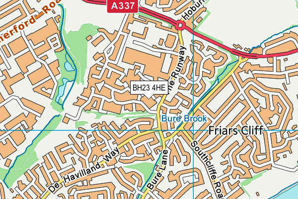 BH23 4HE map - OS VectorMap District (Ordnance Survey)