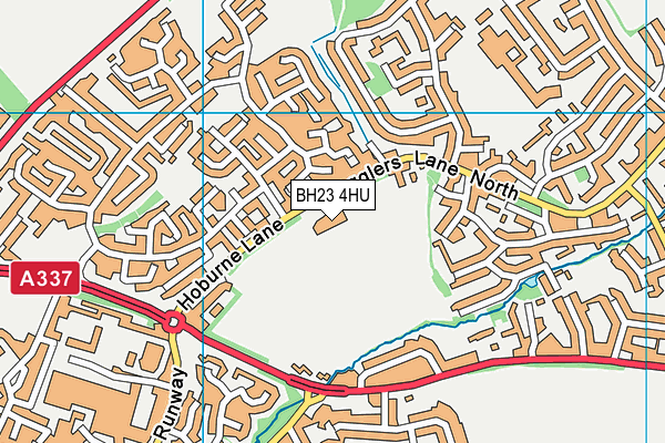 BH23 4HU map - OS VectorMap District (Ordnance Survey)