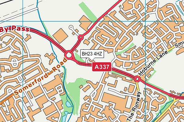 BH23 4HZ map - OS VectorMap District (Ordnance Survey)
