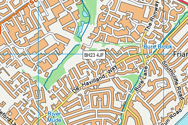 BH23 4JF map - OS VectorMap District (Ordnance Survey)