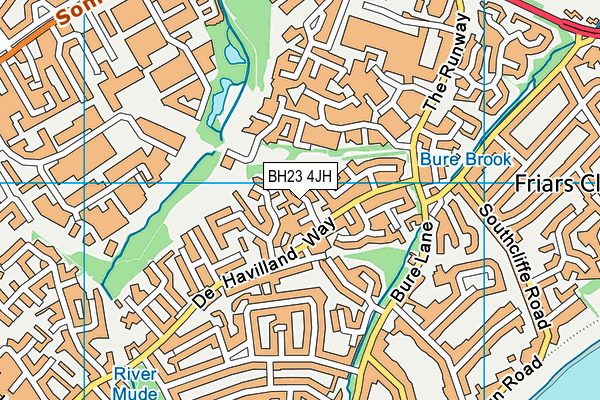 BH23 4JH map - OS VectorMap District (Ordnance Survey)
