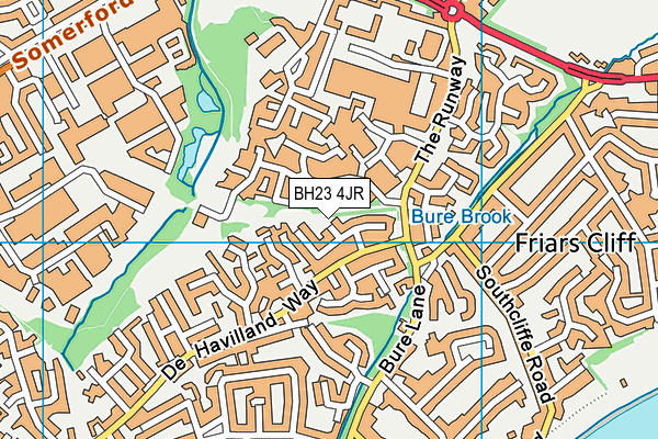 BH23 4JR map - OS VectorMap District (Ordnance Survey)