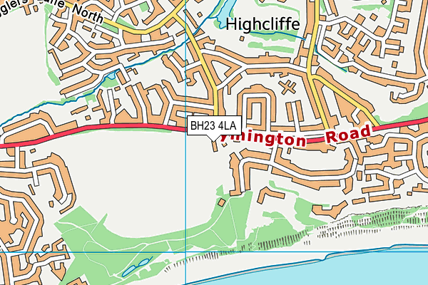 Highcliffe Castle Golf Club map (BH23 4LA) - OS VectorMap District (Ordnance Survey)