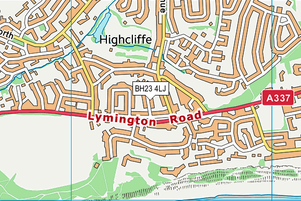 BH23 4LJ map - OS VectorMap District (Ordnance Survey)