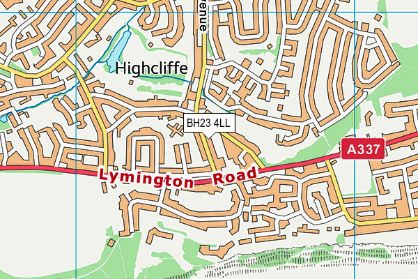 BH23 4LL map - OS VectorMap District (Ordnance Survey)