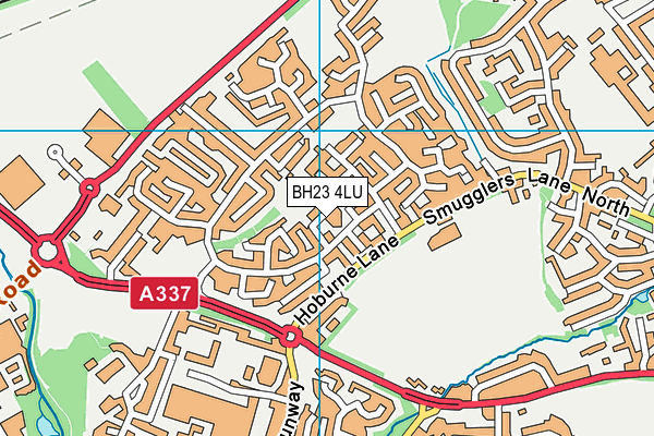 BH23 4LU map - OS VectorMap District (Ordnance Survey)