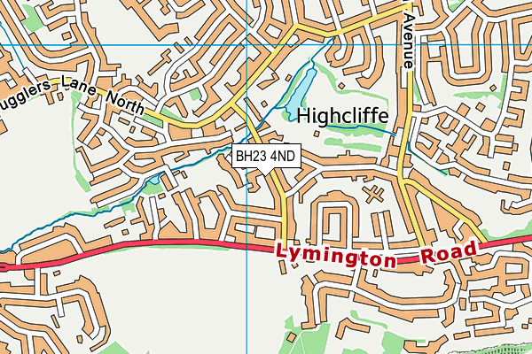 BH23 4ND map - OS VectorMap District (Ordnance Survey)