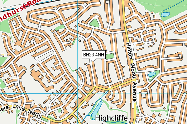 BH23 4NH map - OS VectorMap District (Ordnance Survey)