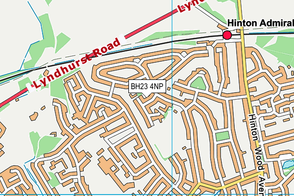 BH23 4NP map - OS VectorMap District (Ordnance Survey)