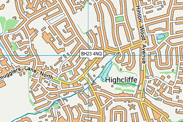 BH23 4NQ map - OS VectorMap District (Ordnance Survey)