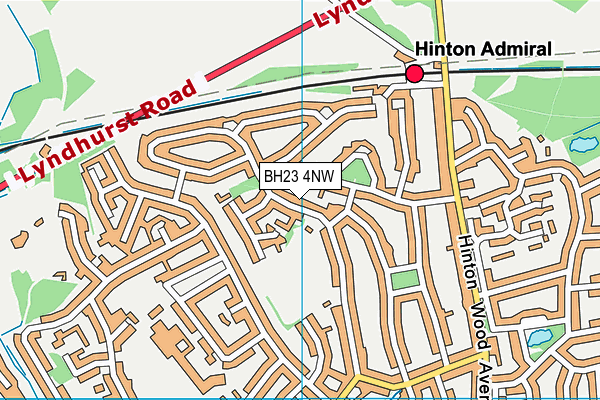 Wingfields Recreation Ground map (BH23 4NW) - OS VectorMap District (Ordnance Survey)