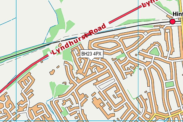 BH23 4PX map - OS VectorMap District (Ordnance Survey)