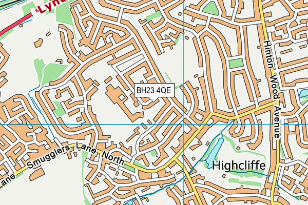 BH23 4QE map - OS VectorMap District (Ordnance Survey)