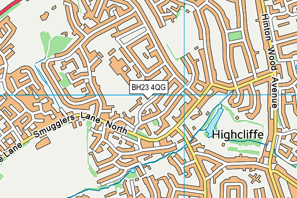 BH23 4QG map - OS VectorMap District (Ordnance Survey)