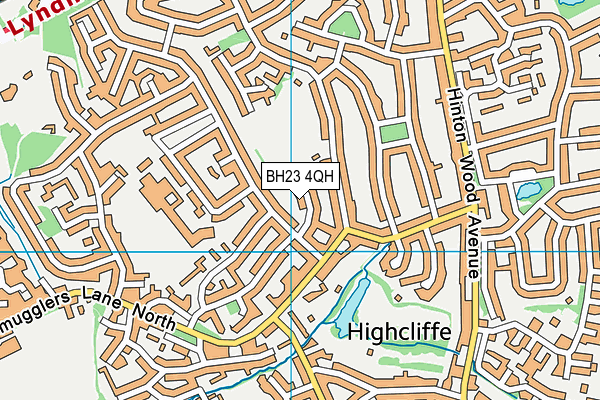 BH23 4QH map - OS VectorMap District (Ordnance Survey)
