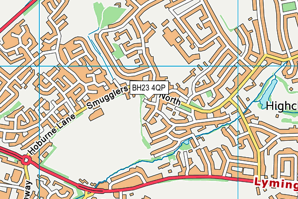 BH23 4QP map - OS VectorMap District (Ordnance Survey)
