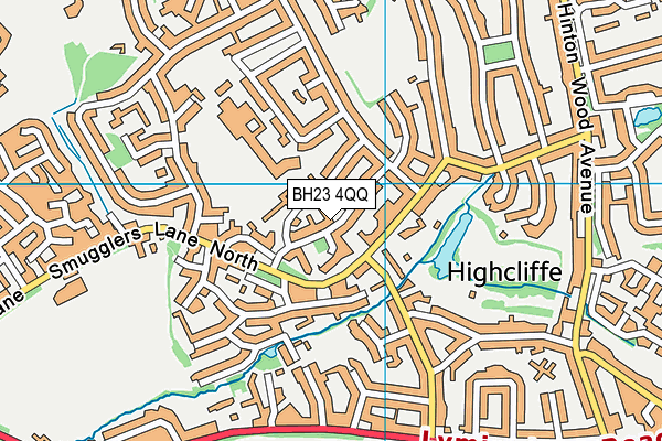 BH23 4QQ map - OS VectorMap District (Ordnance Survey)