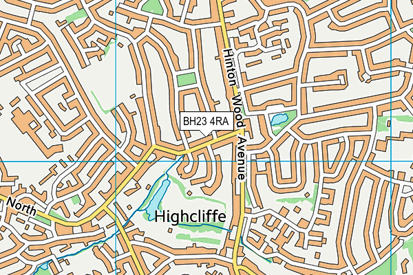 BH23 4RA map - OS VectorMap District (Ordnance Survey)
