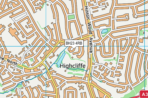 BH23 4RB map - OS VectorMap District (Ordnance Survey)