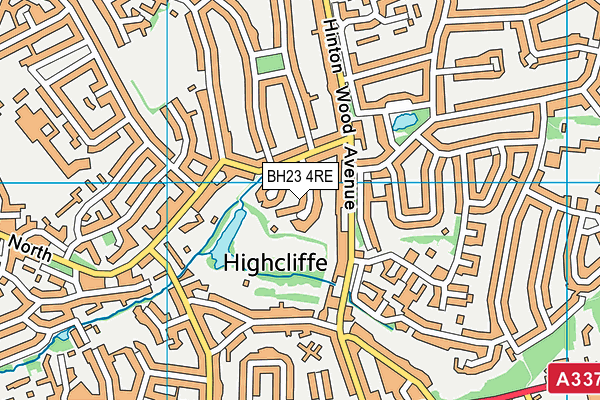 BH23 4RE map - OS VectorMap District (Ordnance Survey)