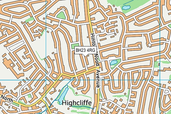 BH23 4RG map - OS VectorMap District (Ordnance Survey)