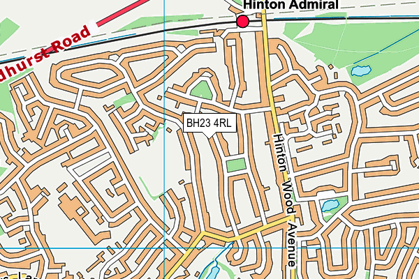BH23 4RL map - OS VectorMap District (Ordnance Survey)