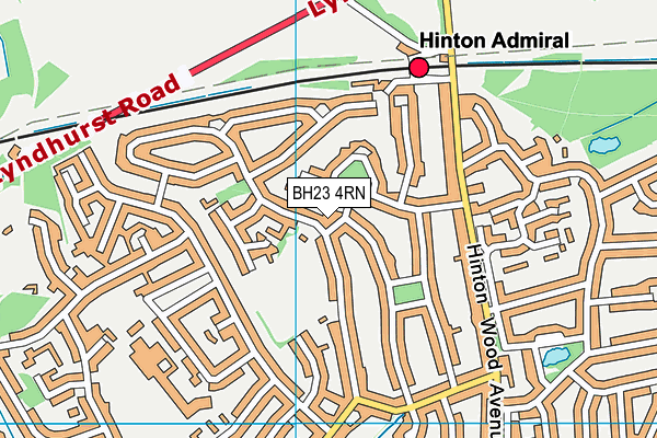 BH23 4RN map - OS VectorMap District (Ordnance Survey)