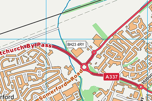 BH23 4RY map - OS VectorMap District (Ordnance Survey)