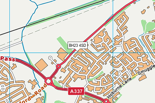 BH23 4SD map - OS VectorMap District (Ordnance Survey)