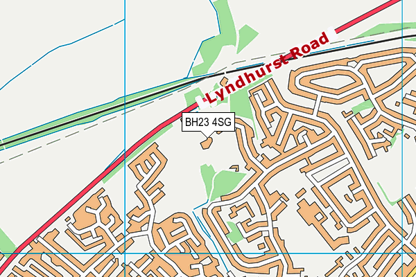 BH23 4SG map - OS VectorMap District (Ordnance Survey)