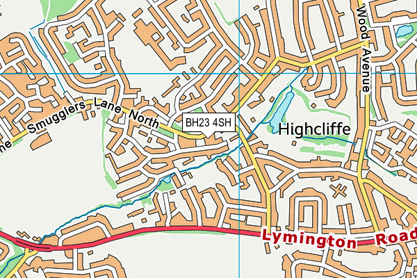 BH23 4SH map - OS VectorMap District (Ordnance Survey)