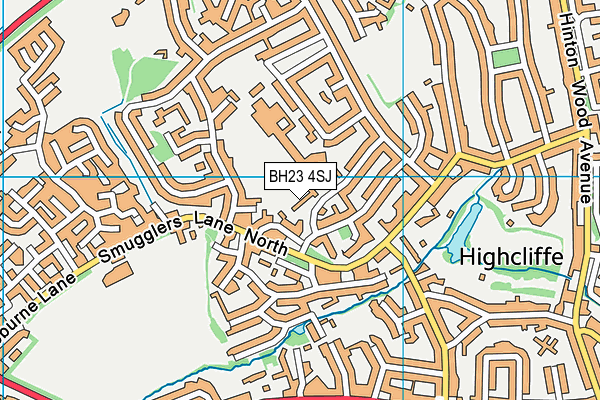 BH23 4SJ map - OS VectorMap District (Ordnance Survey)