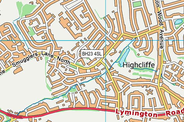 BH23 4SL map - OS VectorMap District (Ordnance Survey)