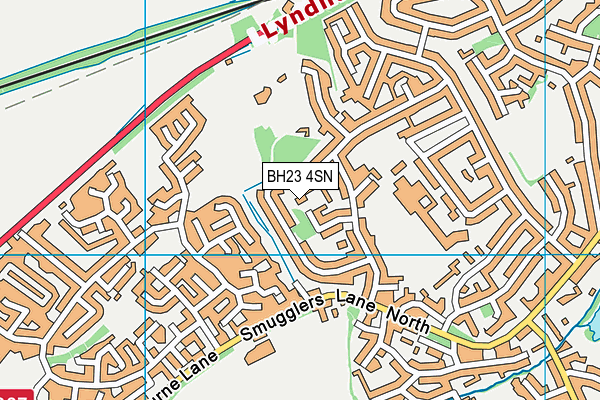BH23 4SN map - OS VectorMap District (Ordnance Survey)