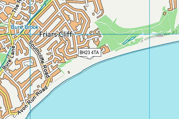 BH23 4TA map - OS VectorMap District (Ordnance Survey)