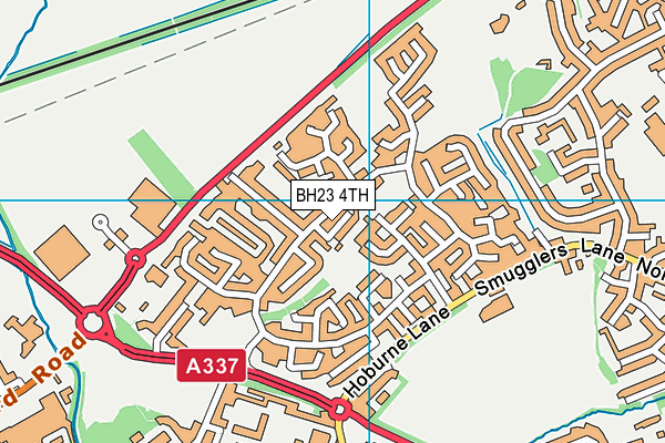 BH23 4TH map - OS VectorMap District (Ordnance Survey)