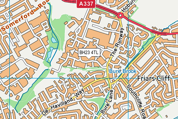 BH23 4TL map - OS VectorMap District (Ordnance Survey)