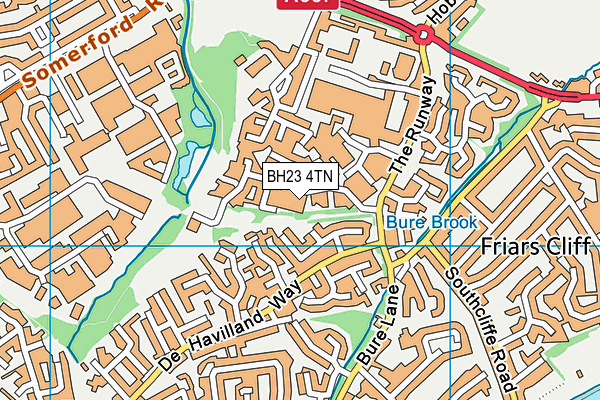 BH23 4TN map - OS VectorMap District (Ordnance Survey)