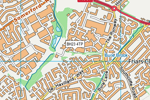 BH23 4TP map - OS VectorMap District (Ordnance Survey)